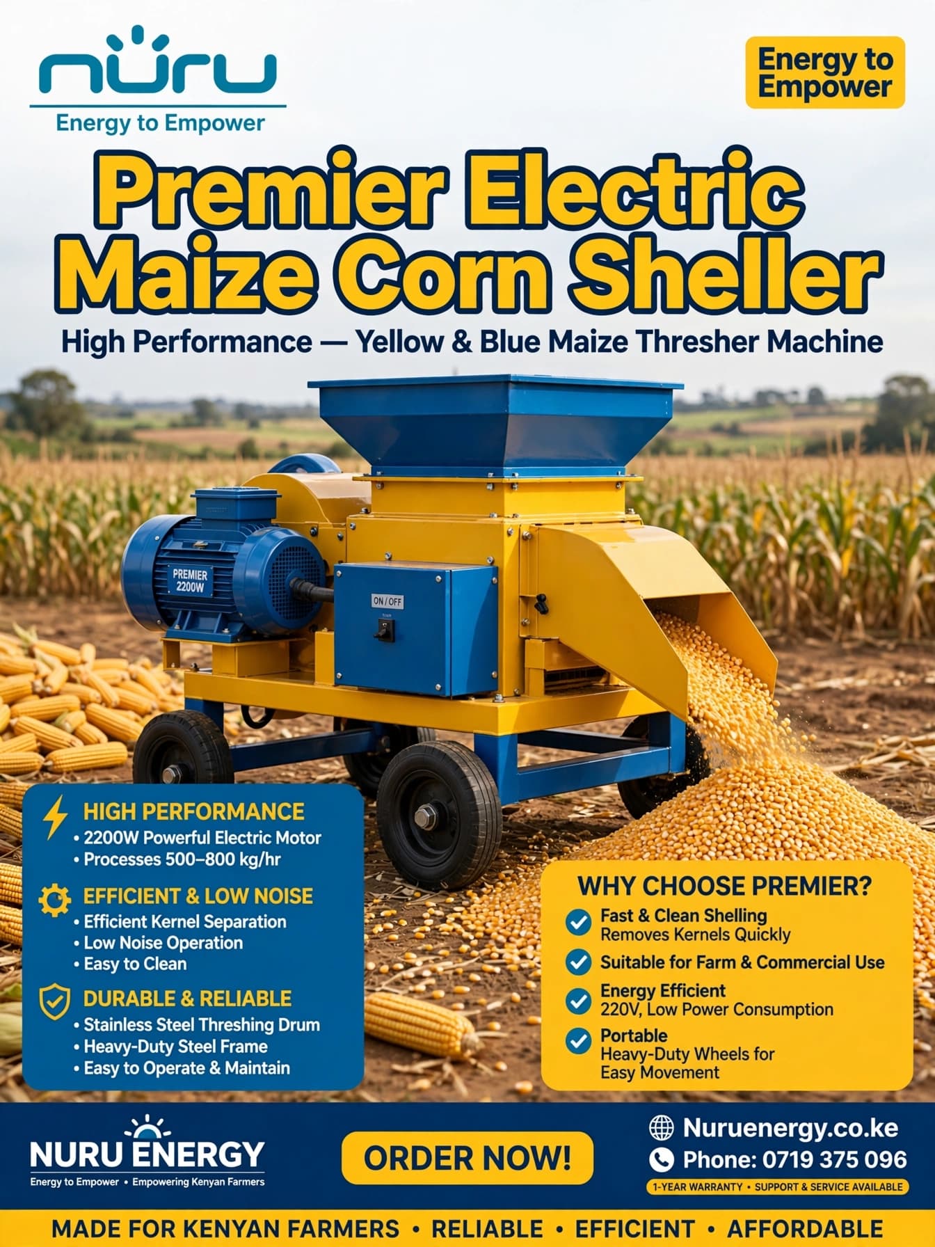 Premier Electric Maize & Corn Sheller Machine