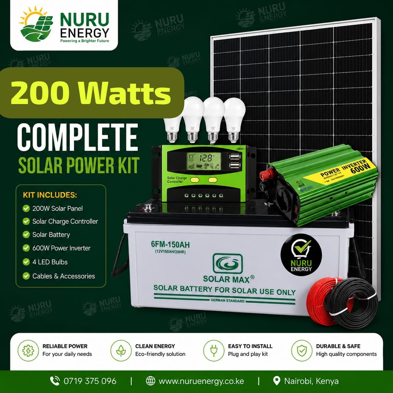 Solarmax 200W Solar Home Appliance Kit