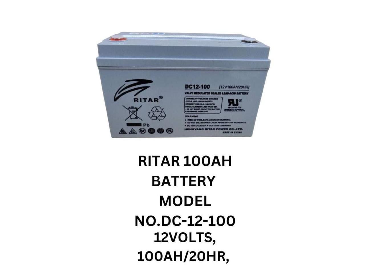 Ritar 100Ah 12V Deep Cycle Lead Acid Battery