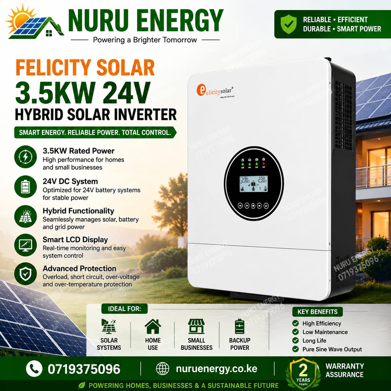 Felicity Solar 3.5kW 24V Hybrid Solar Inverter
