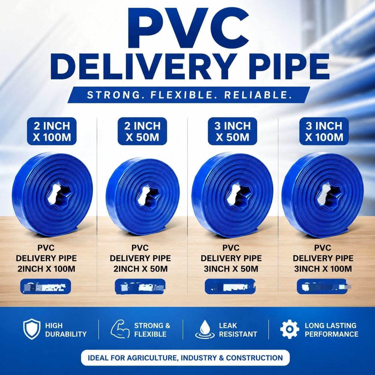 PVC Delivery Pipe 2-Inch x 50m